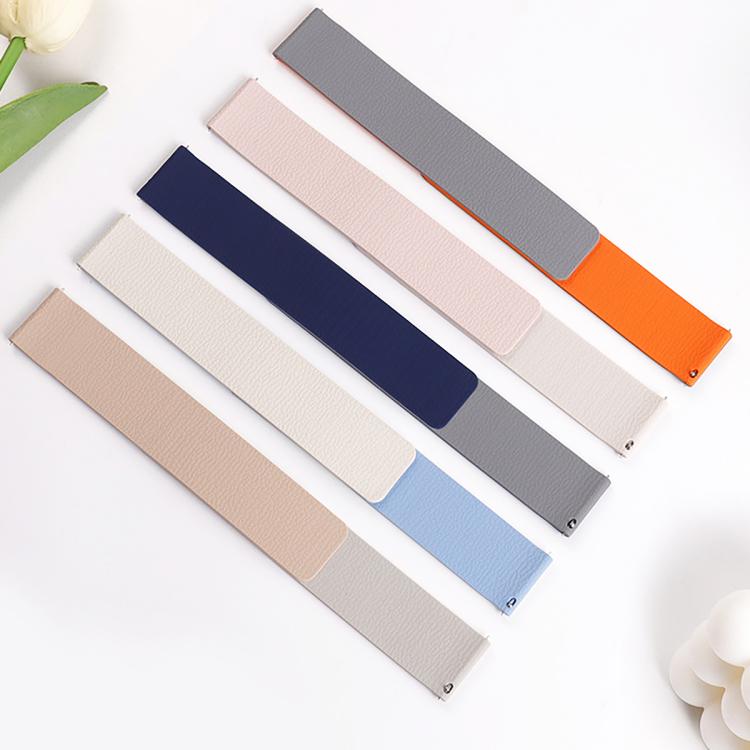 22mm Lychee Texture Soft Magnetic Silicone Watch Band(Blue Gray) - free shipping - PMC TechLife - Order now!