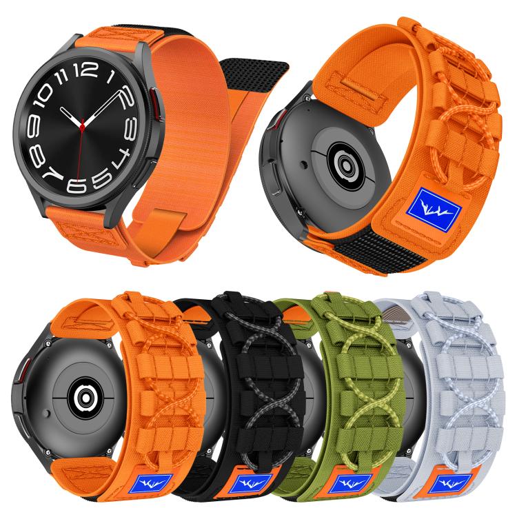 20mm Universal Braided Cord Nylon Hook and Loop Fastener Watch Band(Orange) - free shipping - PMC TechLife - Order now!