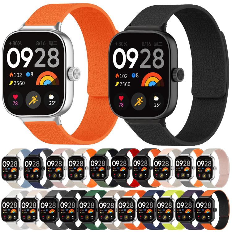 For Xiaomi Smart Band 9 Pro / Redmi Watch 5 Lychee Texture Soft Magnetic Silicone Watch Band(Starlight Pink) - free shipping - PMC TechLife - Order now!