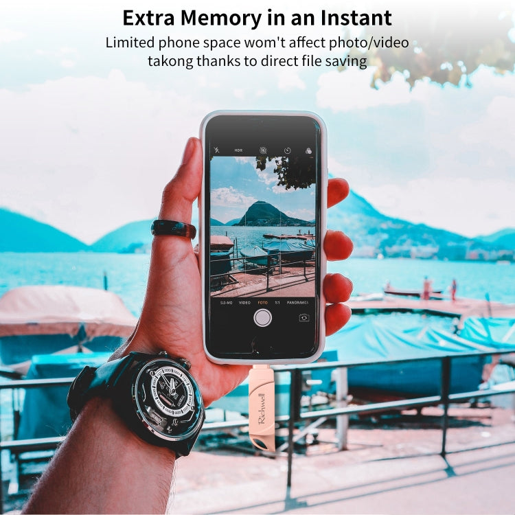 Richwell DXZ128 USB Flash Disk 128G 3 in 1 Micro USB + 8 Pin + USB 3.0 Compatible IPhone & IOS(Silver) - U Disk & Card Reader by Richwell | Online Shopping South Africa | PMC Jewellery | Buy Now Pay Later Mobicred