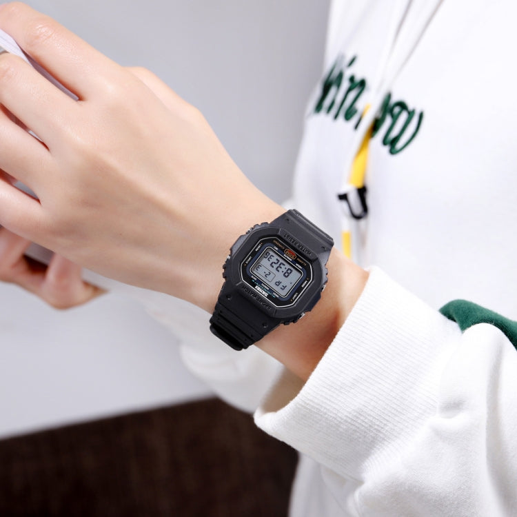 Skmei 1608 Multi-Function Student Electronic Watch Waterproof Timing Silicone Sports Watch(Black) - free shipping - PMC TechLife - Order now!