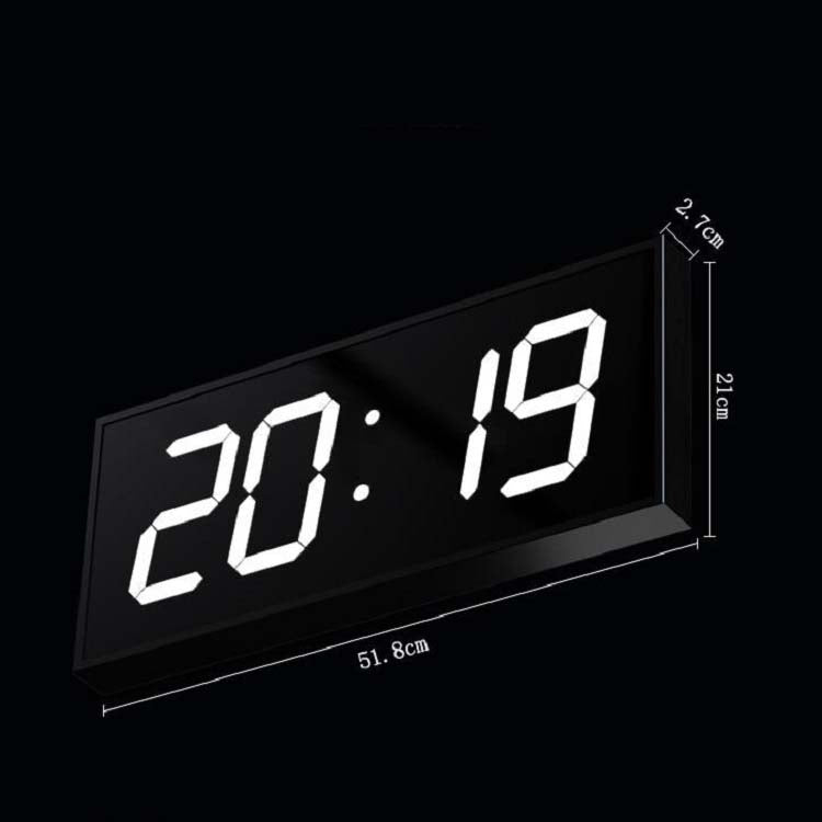 LED Large Screen Digital Electronic Clock Remote Control Double-sided Wall Clock (White) - Wall Clock by PMc TechLife | Online Shopping South Africa | PMc TechLife | Buy Now Pay Later Mobicred