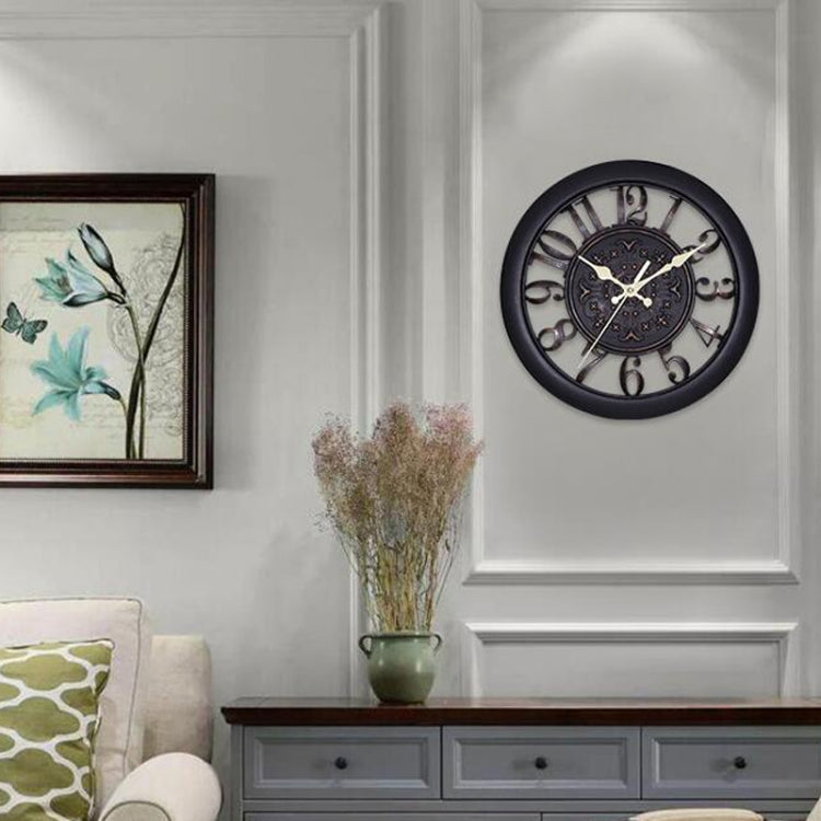Home Round Retro Living Room Quartz Wall Clock(Antique Black) - free shipping - PMc TechLife - Order now!