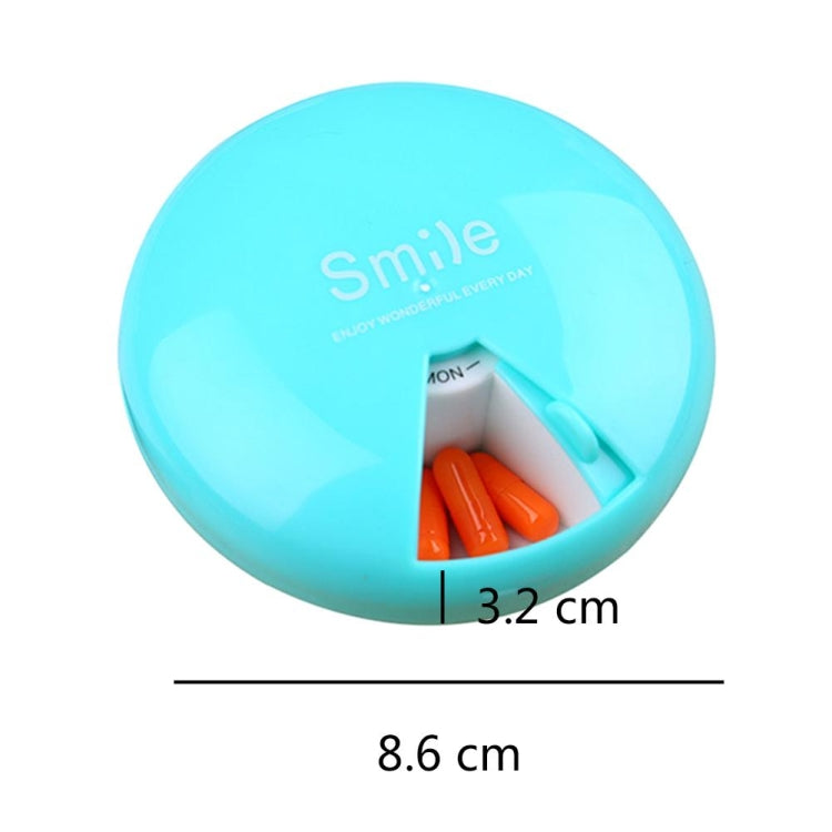 Portable 7 Days Drugs Pill Container Rotation Pillbox(Rose Red) - free shipping - PMC TechLife - Order now!