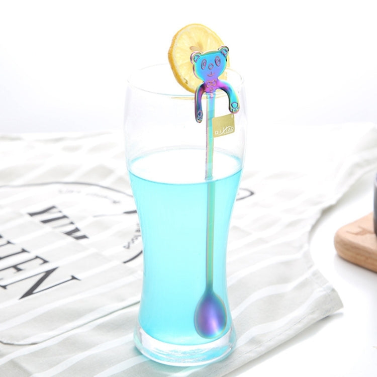Cute Bear Spoon Long Handle Spoons Coffee Drinking Tools(Purple) - free shipping - PMC TechLife - Order now!
