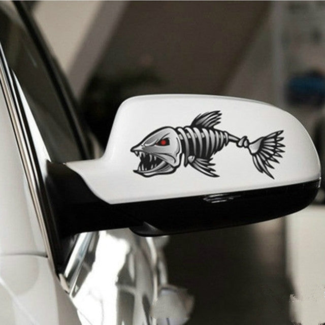 10 PCS Horror Skeleton Shark Fishing Daren Cover Scratch Reflective Waterproof Personality Body Sticker 30*15cm - Decorative Sticker by PMC TechLife | Online Shopping South Africa | PMC TechLife | Buy Now Pay Later Mobicred