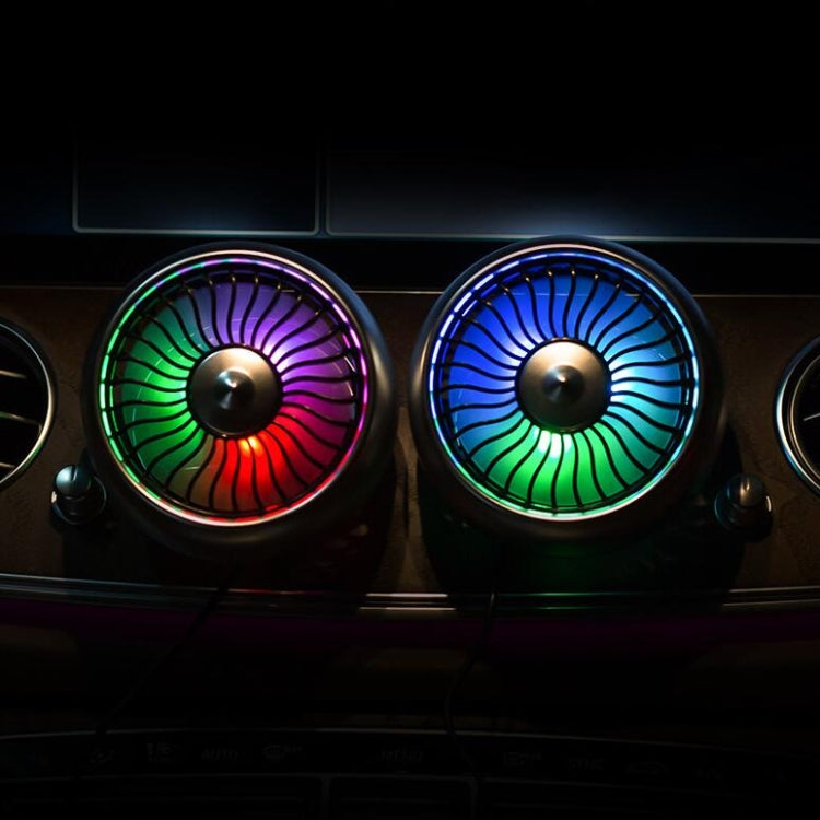 Automobile Multi-function Electric Fan Car Air Outlet USB Interface Mini Fan(Black) - Heating & Fans by PMC TechLife | Online Shopping South Africa | PMC TechLife | Buy Now Pay Later Mobicred