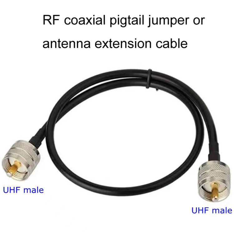 UHF Male To UHF Male RG58 Coaxial Adapter Cable, Cable Length:0.5m - Connectors by PMC TechLife | Online Shopping South Africa | PMC TechLife