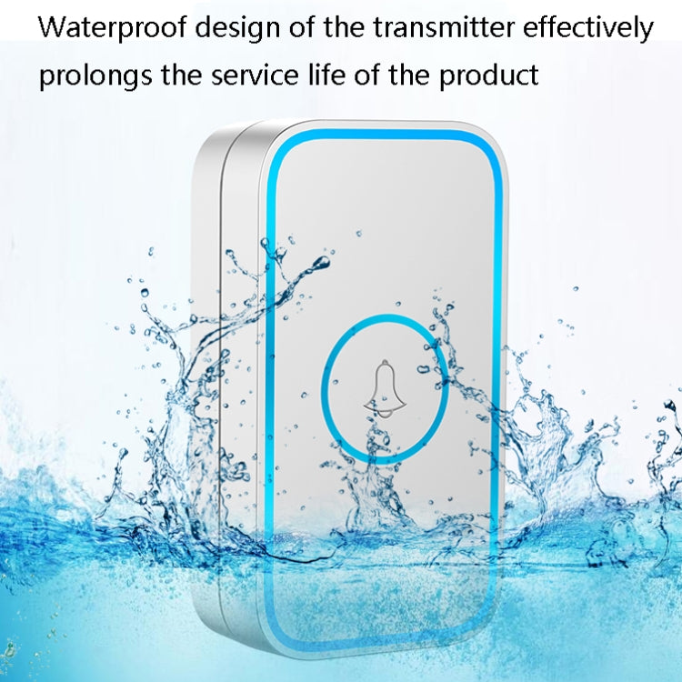 CACAZI A78 Long-Distance Wireless Doorbell Intelligent Remote Control Electronic Doorbell, Style:EU Plug(Elegant Black) - Wireless Doorbell by CACAZI | Online Shopping South Africa | PMC TechLife | Buy Now Pay Later Mobicred