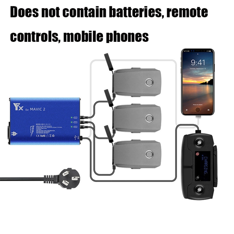 YX For DJI MAVIC 2 Aluminum Alloy Charger with Switch, Plug Type:US Plug - free shipping - PMC TechLife - Order now!