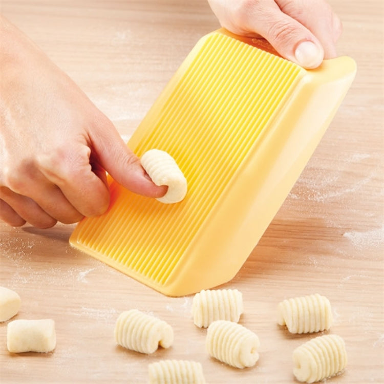 Plastic Pasta Macaroni Board Spaghetti Maker Rolling Pin Mold Kitchen Tool(Yellow) - Gadgets by PMC TechLife | Online Shopping South Africa | PMC TechLife