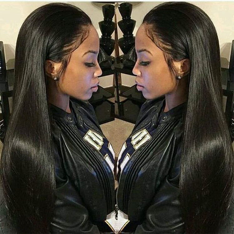 Straight Lace Front Human Hair Wigs, Stretched Length:14 inches, Style:1 - free shipping - PMC TechLife - Order now!