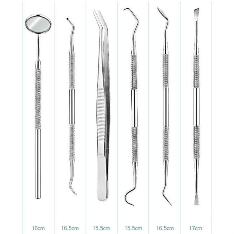 3 in 1 Silver Box Stainless Steel Dental Tools Dental Care Tartar Tool Dentist Tool Set - Dental Tools by PMC TechLife | Online Shopping South Africa | PMC TechLife