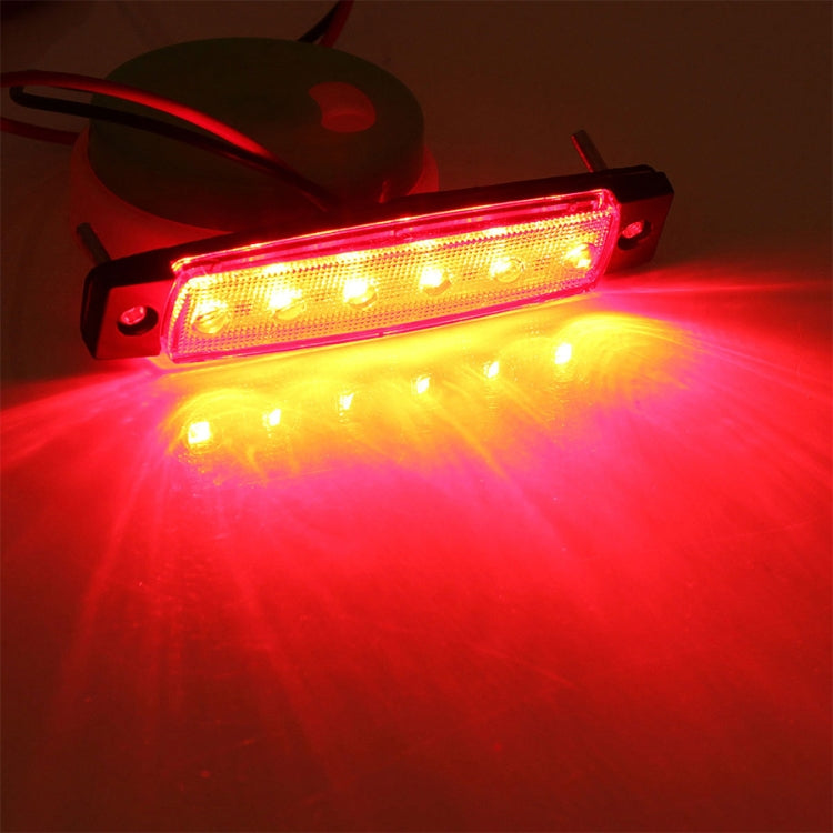 4 PCS 12V 6 SMD Auto Car Bus Truck Wagons External Side Marker Lights LED Trailer Indicator Light Rear Side Lamp(Red) - Clearance Lights by PMC TechLife | Online Shopping South Africa | PMC TechLife