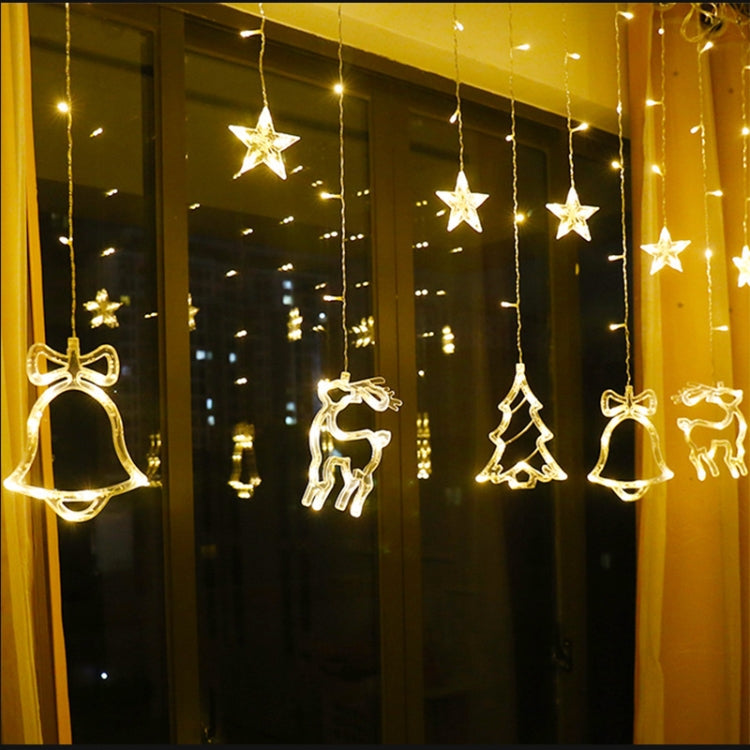 LED Curtain Lights Christmas Decoration Bell And Deer String Lights, Power Supply:Battery Box with RC(Warm White Light) - Christmas Decoration Lamps by PMc TechLife | Online Shopping South Africa | PMc TechLife | Buy Now Pay Later Mobicred
