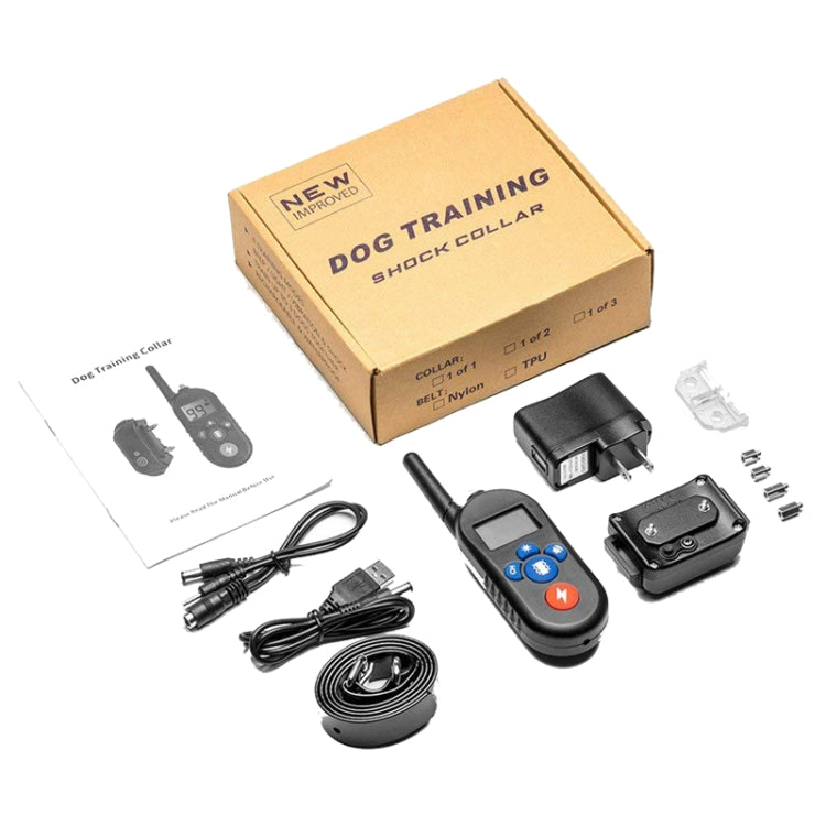 800m Remote Control Electric Shock Bark Stopper Vibration Warning Pet Supplies Electronic Waterproof Collar Dog Training Device, Style:556-2(EU Plug) - Training Aids by PMC TechLife | Online Shopping South Africa | PMC TechLife | Buy Now Pay Later Mobicred