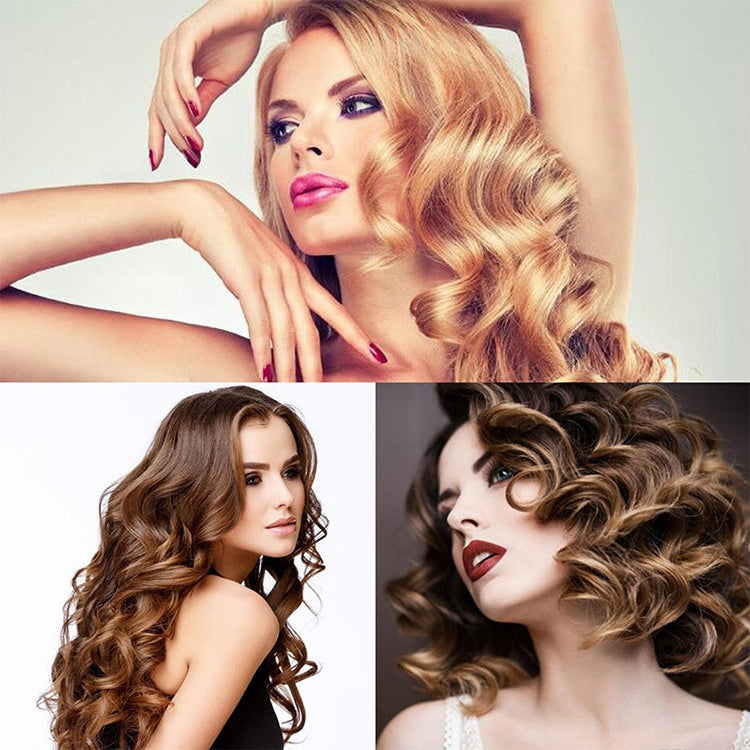 LCD Conical Curling Iron Single Tube Ceramic Glaze Pear Flower Cone, Size:25mm EU - free shipping - PMC TechLife - Order now!