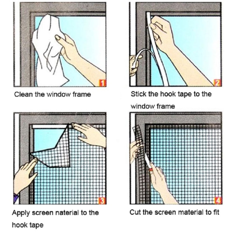 DIY Fly Mosquito Bug Mesh Window Screen Self-adhesive Anti-mosquito Net ���15X20CM��� - Other by PMC TechLife | Online Shopping South Africa | PMC TechLife