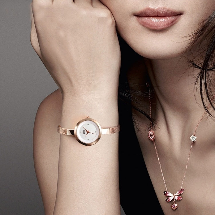 SKMEI 1390 Ladies Business Casual Watch Steel Band Lightweight Quartz Watch(Golden) - free shipping - PMC TechLife - Order now!