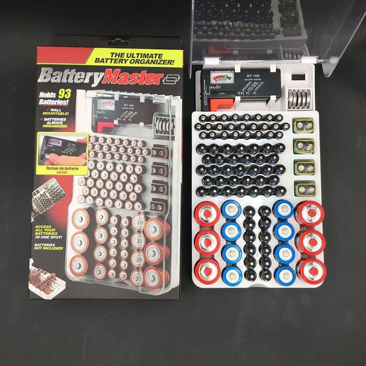 JK-19070823 Battery Storage Box With Battery Capacity Tester(white) - Battery & Resistance Tester by PMC TechLife | Online Shopping South Africa | PMC TechLife