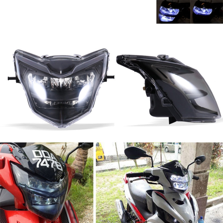 Motorcycle LED Retro Headlights LED Far Near Beam Lights For Yamaha LC135 V2-V6(Transparent Glass) - Headlights by PMC TechLife | Online Shopping South Africa | PMC TechLife | Buy Now Pay Later Mobicred