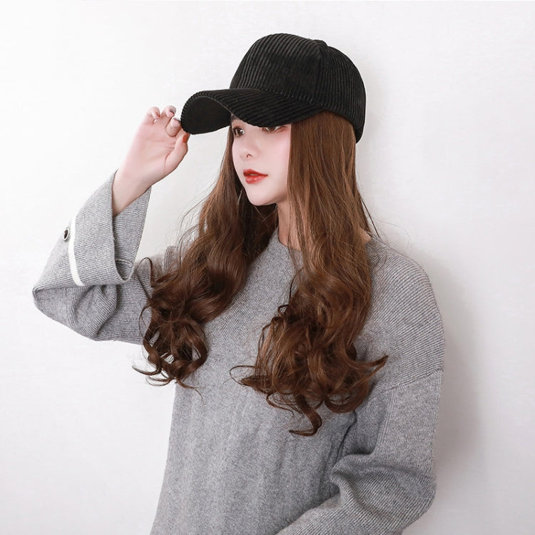 8261E Fashion Hat Wig Female Detachable Pear Flower Roll Long Hair Wig(Thin Vine Color) - free shipping - PMC TechLife - Order now!