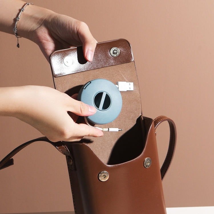 Round Data Cable Storage Box Earphone Storage Collection Box(Transparent) - Storage Boxes by PMC TechLife | Online Shopping South Africa | PMC TechLife | Buy Now Pay Later Mobicred