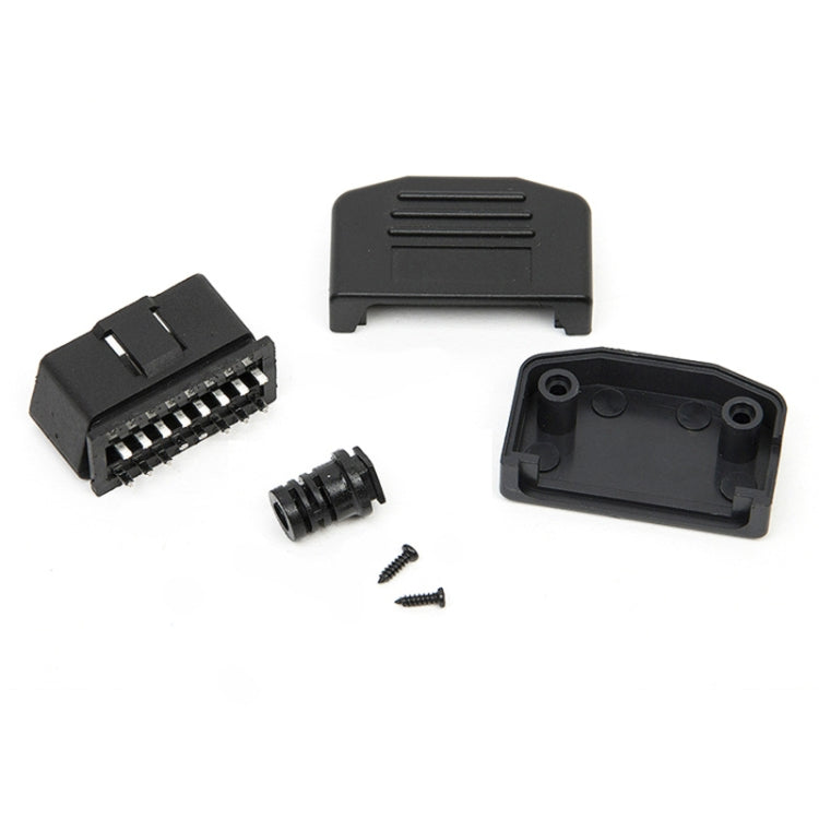 5 PCS 16PIN Car Male Connector OBD2 Connector Plug + Shell + Line Card + Screw OBD Plug J1962M - Cables & Connectors by PMC TechLife | Online Shopping South Africa | PMC TechLife