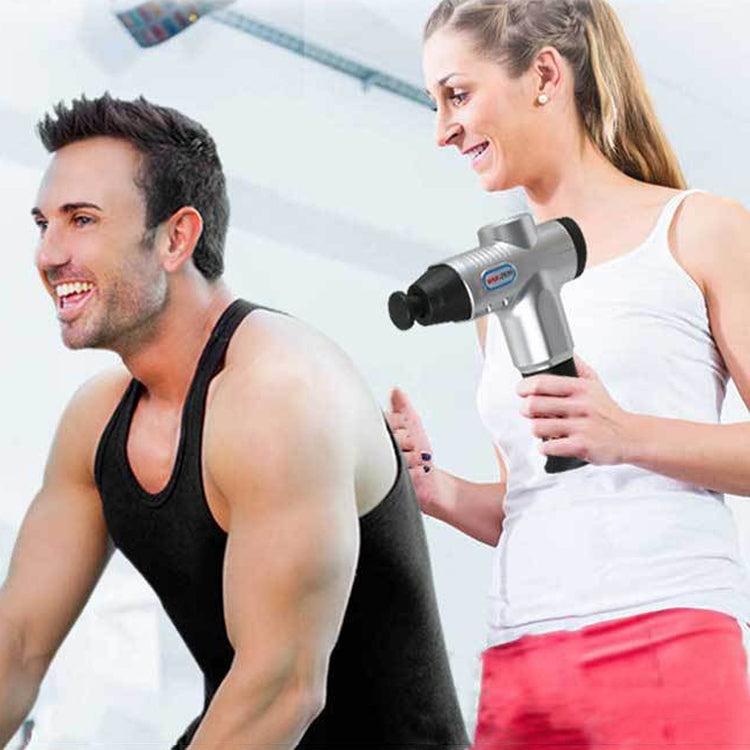 Hishell WK-2020 Electric Massage Gun Muscle Relaxation Charging Massager Portable Fitness Equipment Fascia Gun(Silver) - free shipping - PMC TechLife - Order now!