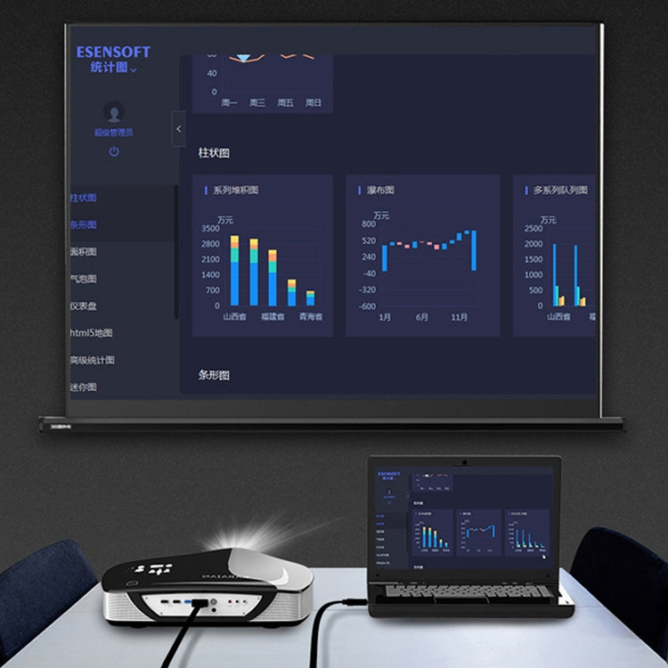 2m JH HV10 1080P HDMI to VGA Cable Projector TV Box Computer Notebook Industrial Display Adapter Cable - Cable by JH | Online Shopping South Africa | PMC TechLife | Buy Now Pay Later Mobicred