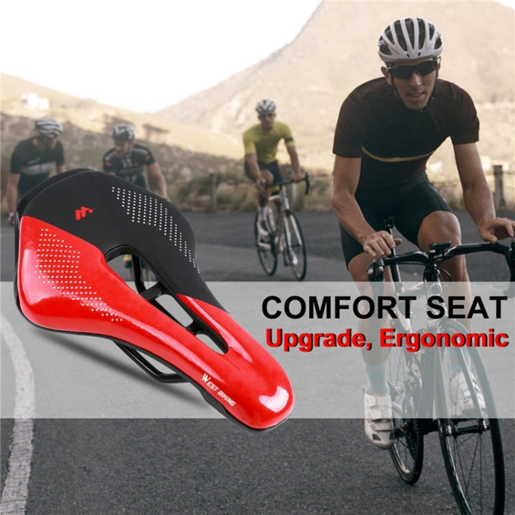 WEST BIKING Cycling Seat Hollow Breathable Comfortable Saddle Riding Equipment(White) - Bicycle Saddle by WEST BIKING | Online Shopping South Africa | PMc TechLife | Buy Now Pay Later Mobicred