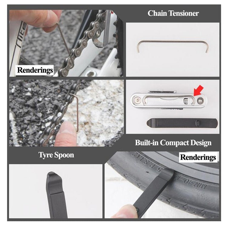 GIYO 13 In 1 Bicycle Repair Combination Tool Multifunctional Mountain Bike Bicycle Repair Tool - Maintenance tools by GIYO | Online Shopping South Africa | PMc TechLife | Buy Now Pay Later Mobicred