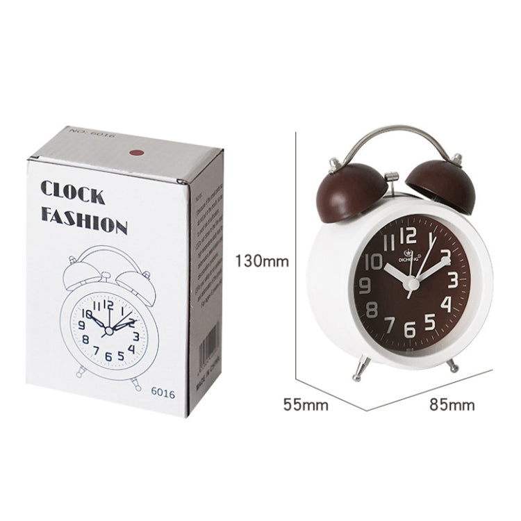 6016 Simple Bell Small Alarm Clock Students Learning Bedside Clock With Night Light(Red) - Alarm Clocks by PMc TechLife | Online Shopping South Africa | PMc TechLife | Buy Now Pay Later Mobicred