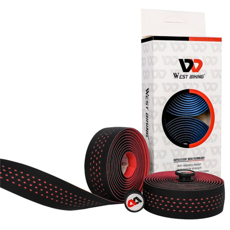 WEST BIKING Bicycle PU Non-Slip Handlebar Strap(Blue) - Decorative Accessories by WEST BIKING | Online Shopping South Africa | PMC TechLife | Buy Now Pay Later Mobicred