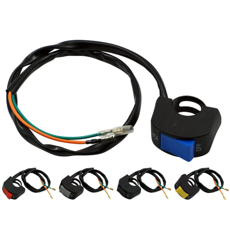 5 PCS Motorcycle Handlebar Tap Switch LED Headlight Break Extinguishing Fire Double Flash Switch(Blue Button) - Electrical System by PMC TechLife | Online Shopping South Africa | PMC TechLife | Buy Now Pay Later Mobicred