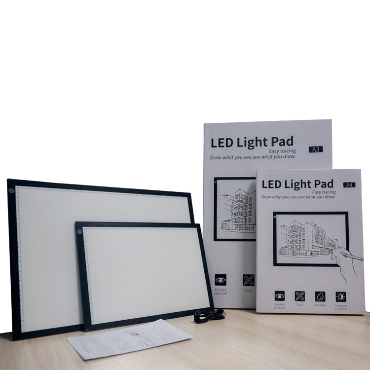 Copy Station Anime Drain Station LED Copy Board With Magnetic Suction Light Board Drawing Plate With USB Cable, Specification: A4 3 Gear Dimming (Black) - by PMC Jewellery | Online Shopping South Africa | PMC Jewellery | Buy Now Pay Later Mobicred