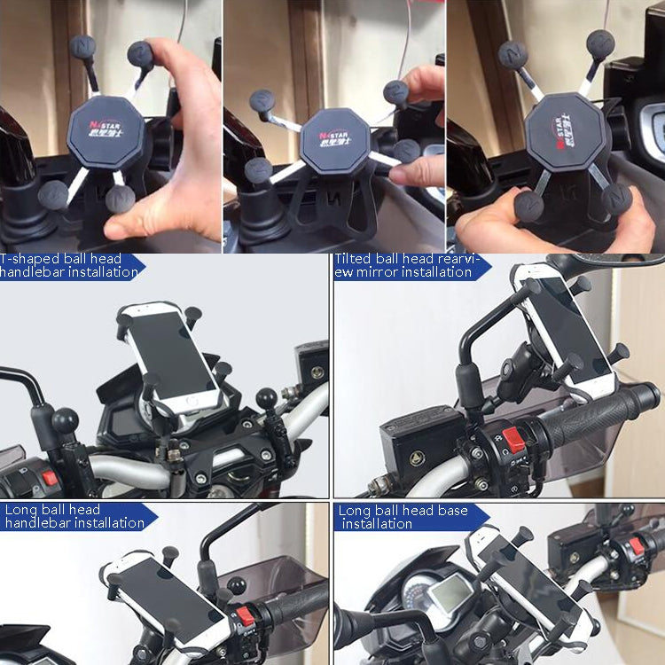 N-STAR N002 Motorcycle Bicycle Mobile Phone Bracket Riding Equipment(Large L Head) - Holders by N-STAR | Online Shopping South Africa | PMC TechLife | Buy Now Pay Later Mobicred