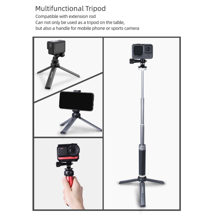 Sunnylife for Insta360 GO / DJI Osmo Action / GoPro Mount Bracket Stabilizer Aluminum Alloy Mini Tripod - Portable Mini Tripod by Sunnylife | Online Shopping South Africa | PMC TechLife | Buy Now Pay Later Mobicred