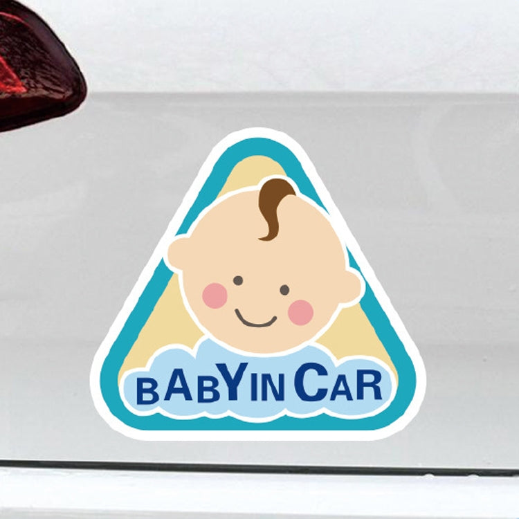 10 PCS There Is A Baby In The Car Stickers Warning Stickers Style: CT223P Triangle Girl Adhesive Stickers - Warning Sticker by PMC TechLife | Online Shopping South Africa | PMC TechLife | Buy Now Pay Later Mobicred