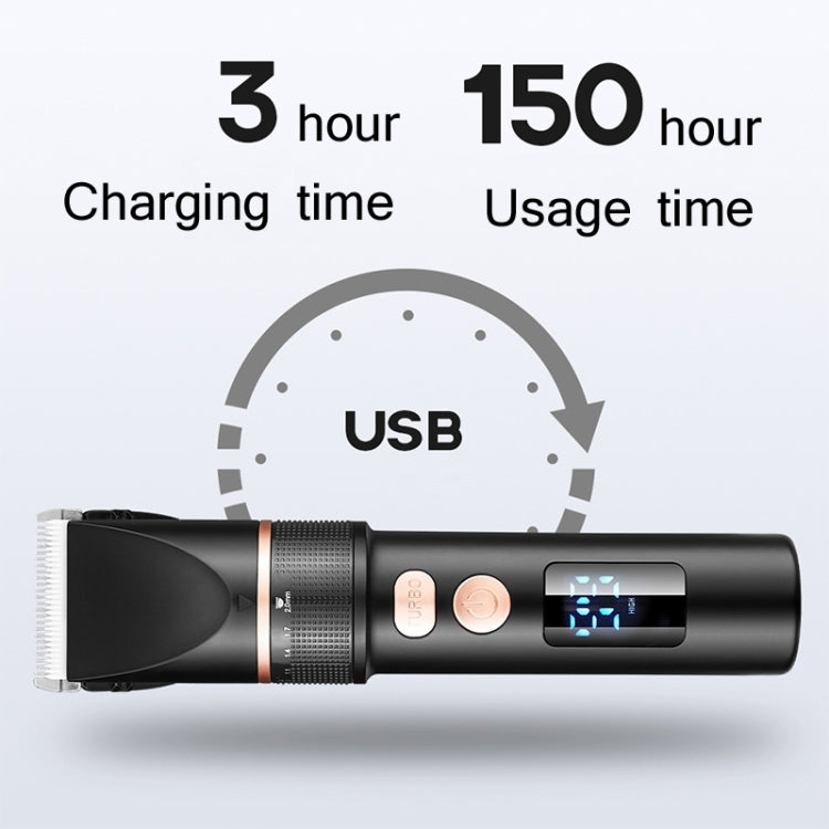 TURBO Men Electric Hair Trimmer LCD Digital Display Hair Clipper - free shipping - PMC TechLife - Order now!