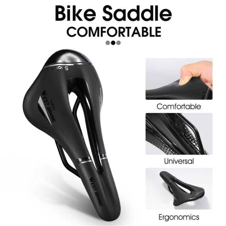 WEST BIKING YP0801117 Bike Cushion Riding Comfort Road Car Mountain Bike Seat Cushion Accessories, Size: Free Size(White Black) - free shipping - PMc TechLife - Order now!