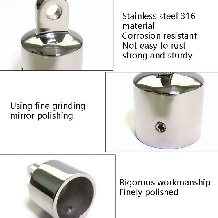 316 Stainless Steel Eyes End Cap Suitable For Yacht Umbrellas, Specification: 25.4mm 1 inch - Marine Accessories & Parts by PMC TechLife | Online Shopping South Africa | PMC TechLife | Buy Now Pay Later Mobicred