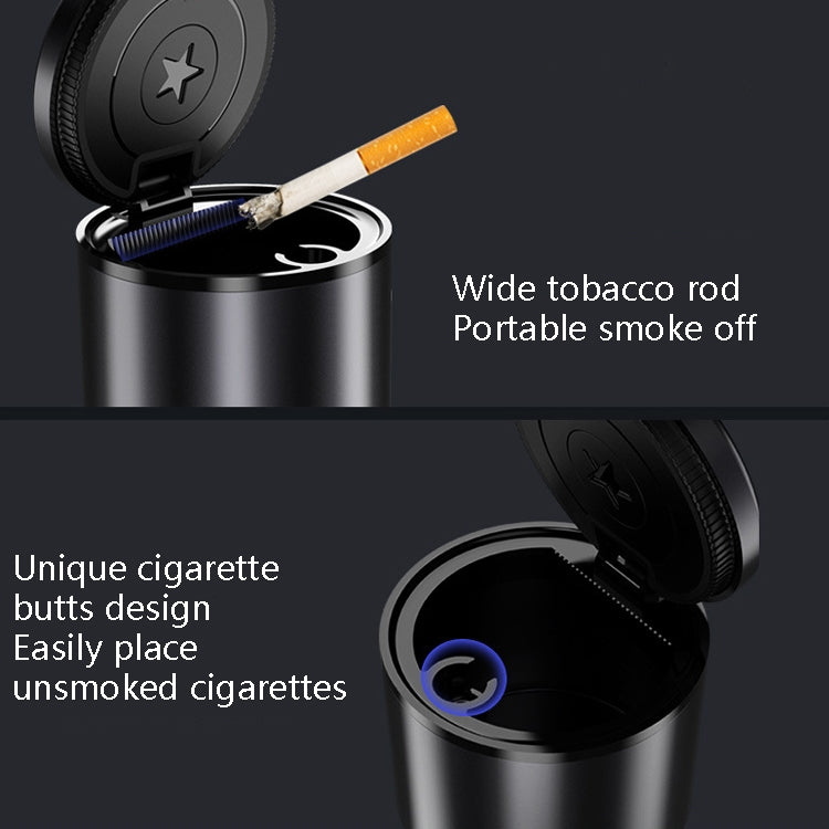 BEN.JACK Ashtray With Cover Personality Multi-Function Universal Car Ashtray(Gray) - free shipping - PMC TechLife - Order now!