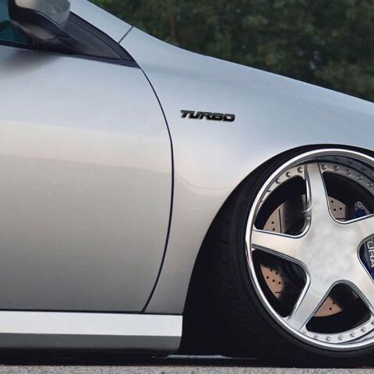 8 PCS Car Alloy Modified Turbocharged TURBO Metal Car Sticker Sports Body Sticker Car Tail Label Side Decoration Sticker, Model: Large 12 X 1.4cm(Silver) - Decorative Sticker by PMC TechLife | Online Shopping South Africa | PMC TechLife | Buy Now Pay Later Mobicred