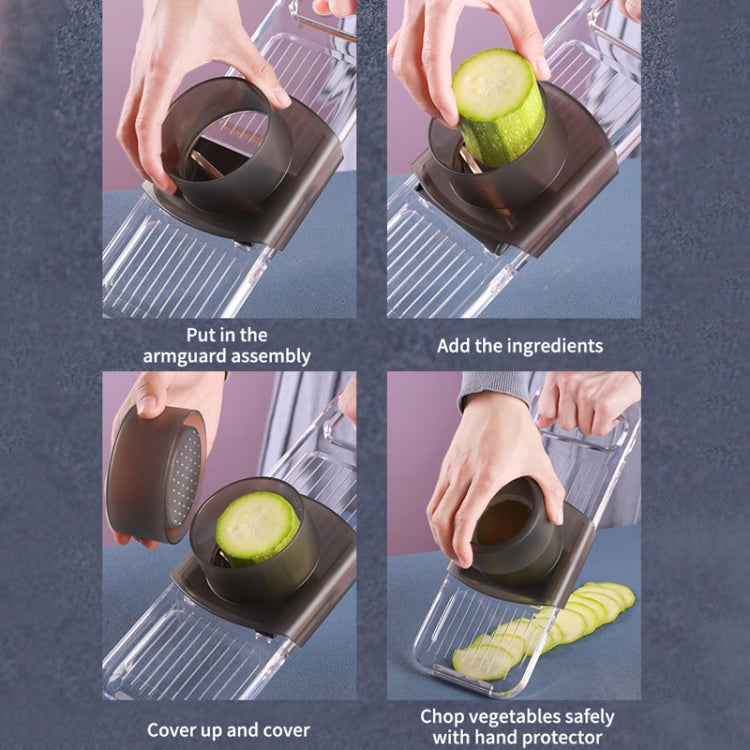 Multi-Function Slicker Kitchen Gadget Potato Slice Grater, Colour: Three Knives Gray - Cutter & Peeler by PMC TechLife | Online Shopping South Africa | PMC TechLife | Buy Now Pay Later Mobicred