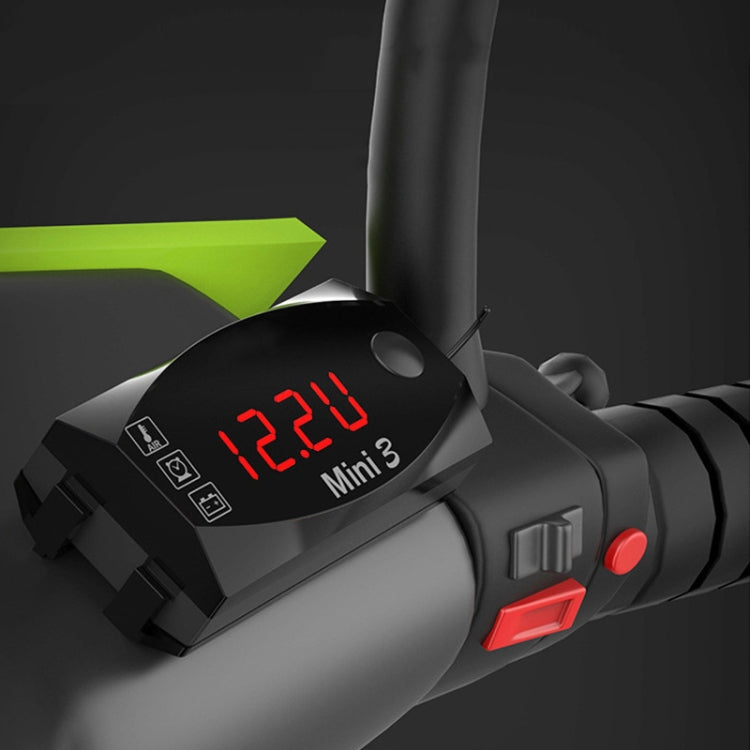 Voltage Clock And Temperature 3 In 1 LED Electronic Meter Large-Screen Digital Display Waterproof And Dustproof Voltmeter(Red Light) - Electrical Instruments by PMC TechLife | Online Shopping South Africa | PMC TechLife | Buy Now Pay Later Mobicred