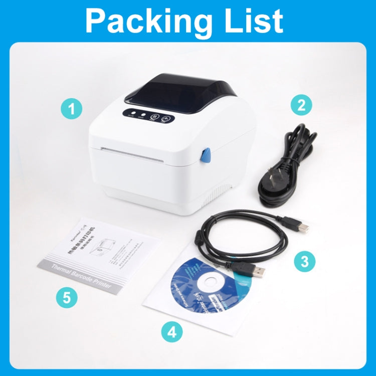 Xprinter XP-320B 80mm Thermal Barcode Supermarket Cashier Label Printer, Spec: USB+Bluetooth(EU Plug) - Receipt Printers by Xprinter | Online Shopping South Africa | PMC TechLife | Buy Now Pay Later Mobicred