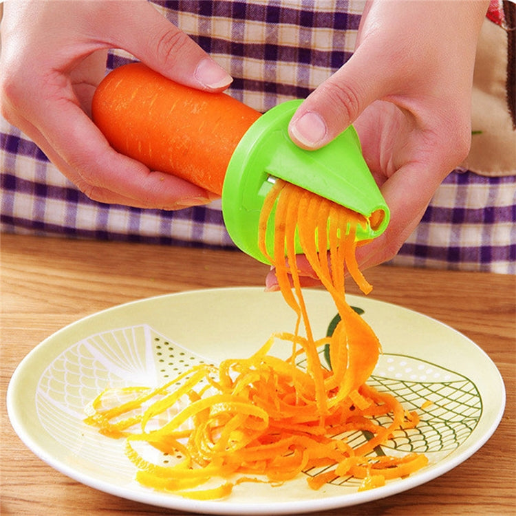Kitchen Funnel Model Spiral Slicer Vegetable Shred Carrot Cutter(Green) - Cutter & Peeler by PMC TechLife | Online Shopping South Africa | PMC TechLife | Buy Now Pay Later Mobicred