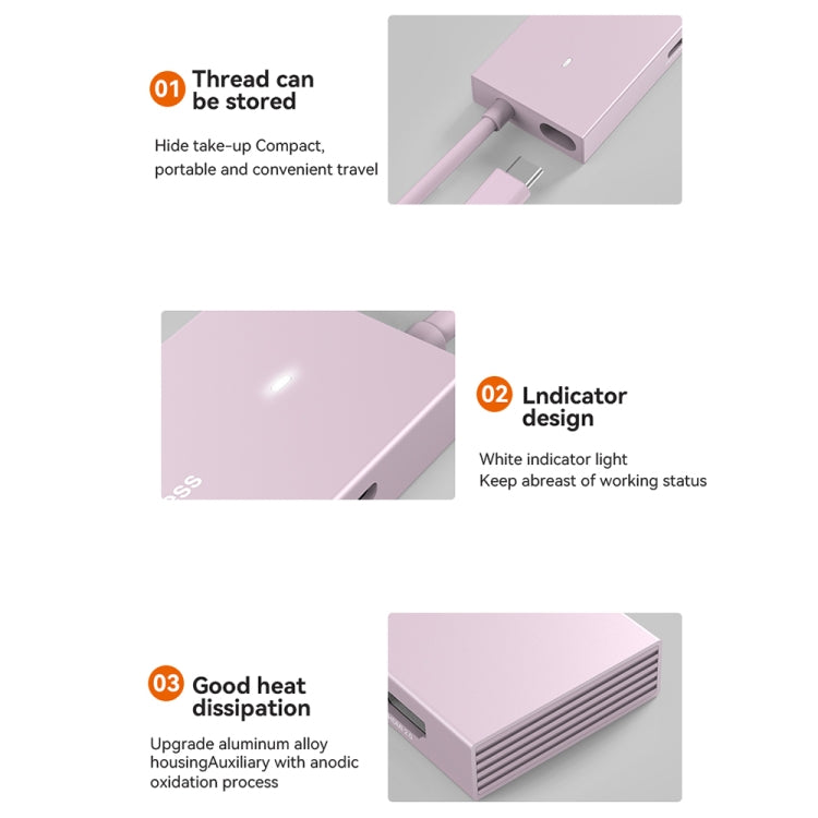 Blueendless 4K60Hz + Data Port Type-C Docking Station USB3.0 Splitter, Spec: 7-in-1 Card Reading Gray - free shipping - PMC Jewellery - Order now!