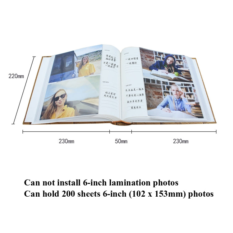 4R 6 Inch 200 Sheets Cloth Photo Album Baby Growth Memorial Album Interstitial Album(Red Wine) - Photo Albums & Photo Frames by PMc TechLife | Online Shopping South Africa | PMc TechLife | Buy Now Pay Later Mobicred